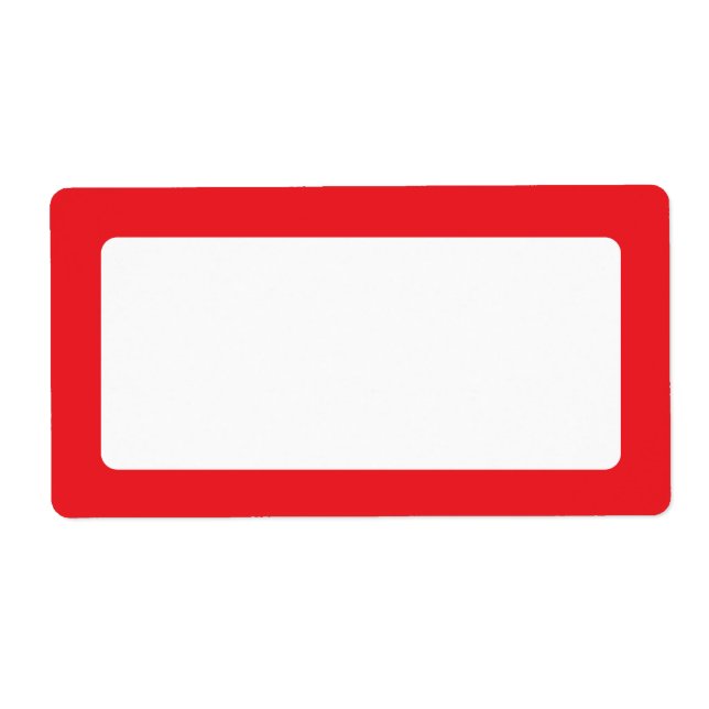 Étiquette Bordure rouge vierge (Devant)