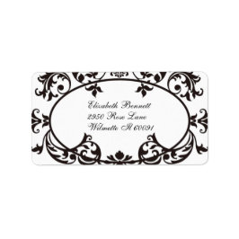 Étiquette Bordure vintage en fibre