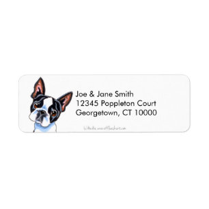 Étiquette Boston Terrier propre et simple