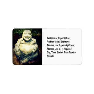 Étiquette Bouddha riant