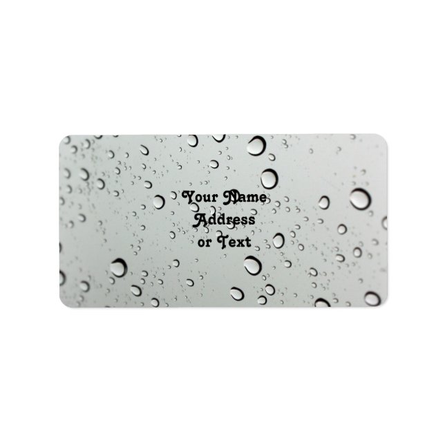 Étiquette Boues d'eau sur Arrière - plan de verre (Devant)