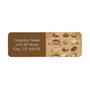 Étiquette boulangerie française de biscuits de pâtisserie