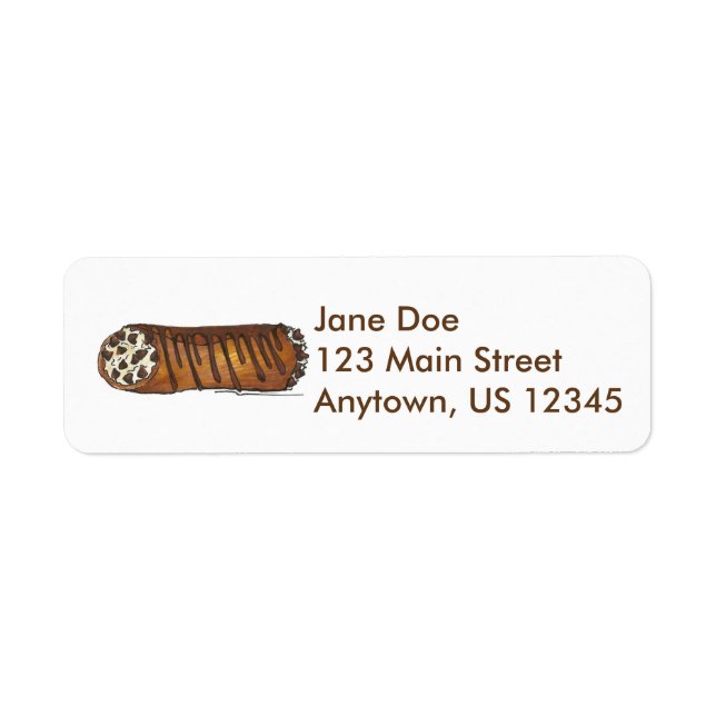 Étiquette Boulangerie italienne Chocolat Chip Cannoli Pâtiss (Devant)