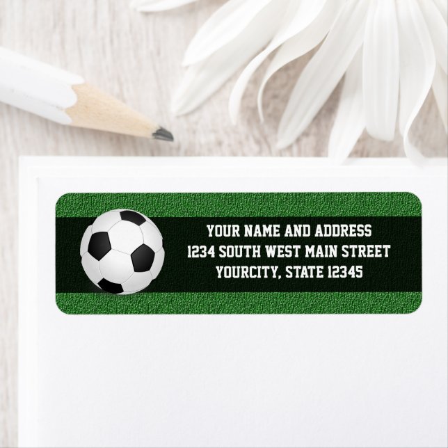 Étiquette Boule de soccer personnalisée (En situation)