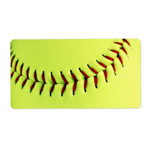 Étiquette Boule jaune du base-ball