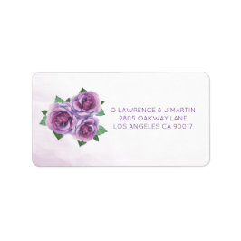 Étiquette Bouquet de rose violet