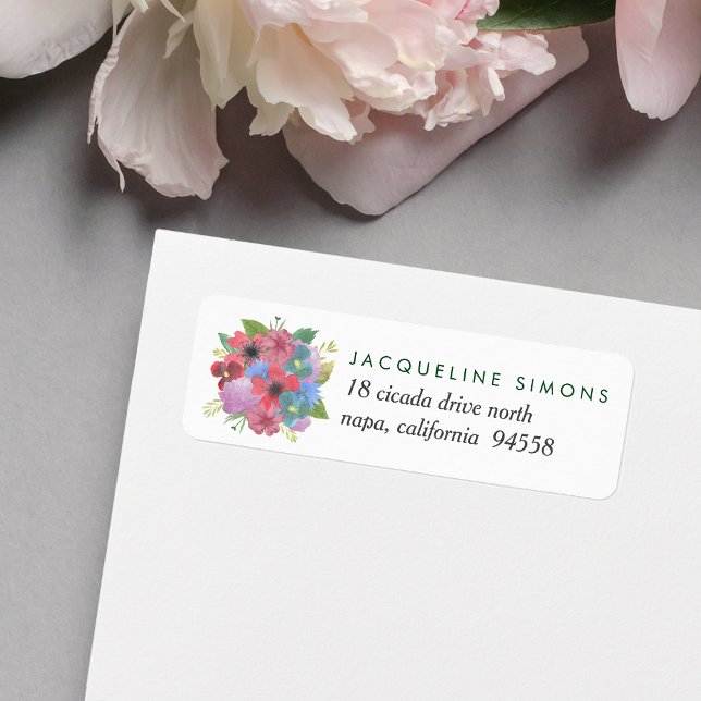 Étiquette Bouquet fleur sauvage Floral moderne (Créateur téléchargé)