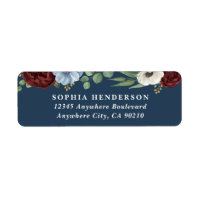 Bourgogne Peony Dusty Blue Anemones Floral Mariage