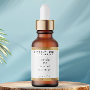 Étiquette Bouteille compte-gouttes de cosmétiques moderne en