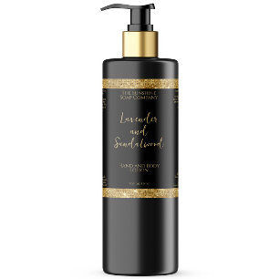 Étiquette bouteille de cosmétique parties scintill