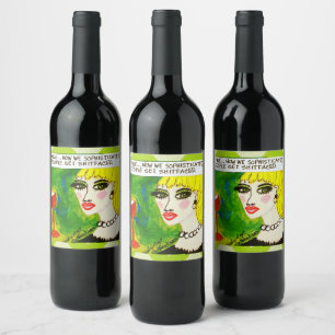 Étiquette bouteille de vin