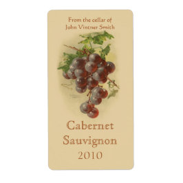 Étiquette bouteille de vin