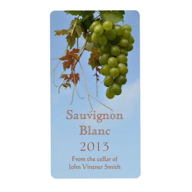 Étiquette bouteille de vin blanc (Devant)