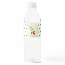 Étiquette bouteille d'eau à thème de roquette