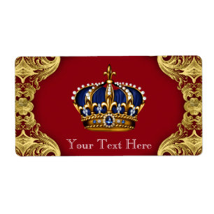 Étiquette Bouteille d'eau Prince Baby shower