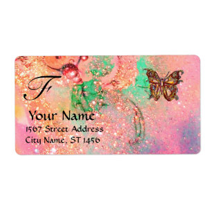 Étiquette BOUTEILLE EN ÉPARGNES, vert rose