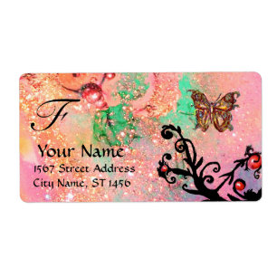 Étiquette BOUTEILLE EN ÉPARGNES, vert rose