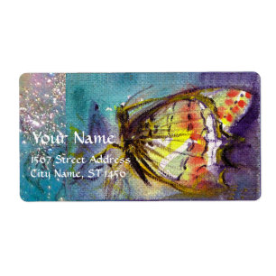 ÉTIQUETTE BOUTEILLE MAGIQUE EN PARKLES D'OR BLEU