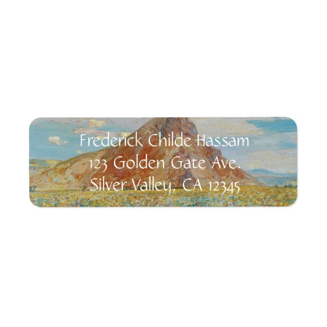 Étiquette Boutique de sources de sable par Childe Hassam, Ar (Devant)