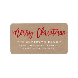 Étiquette Bracelet Script Star Joyeux Noël Kraft