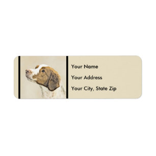 Étiquette Brittany Peinture - Cute Original Chien Art