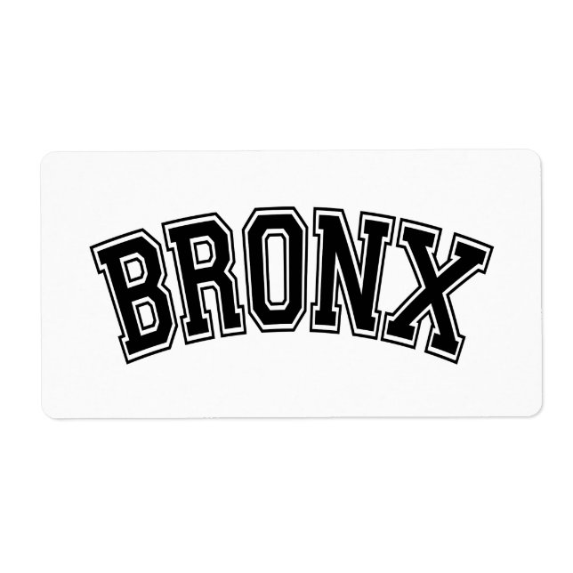 ÉTIQUETTE BRONX (Devant)