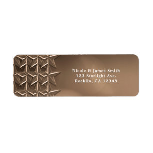 Étiquette Bronze Stars & Elegant Bokeh Lights Invitation