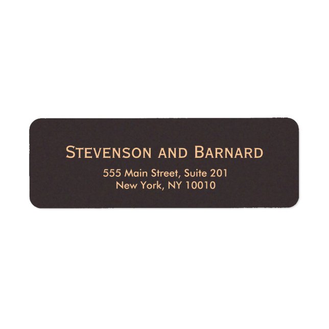 Étiquette Brown classique et professionnel (Devant)