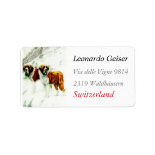 Étiquette brut et lisse St Bernard - peinture