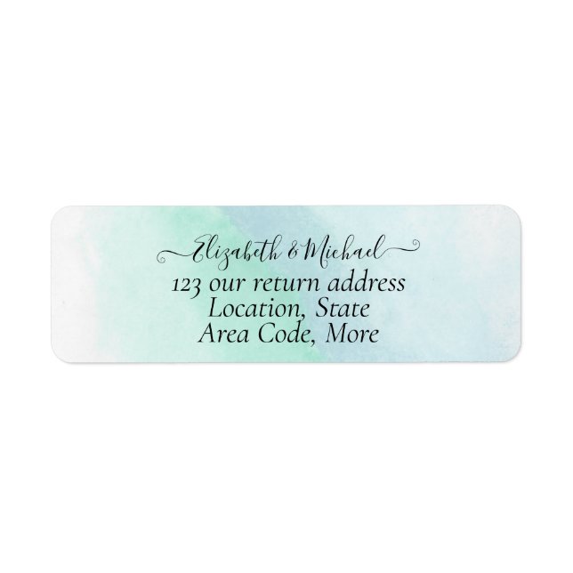 Étiquette BUDGET Verre de mer Mariage Abstrait moderne (Devant)