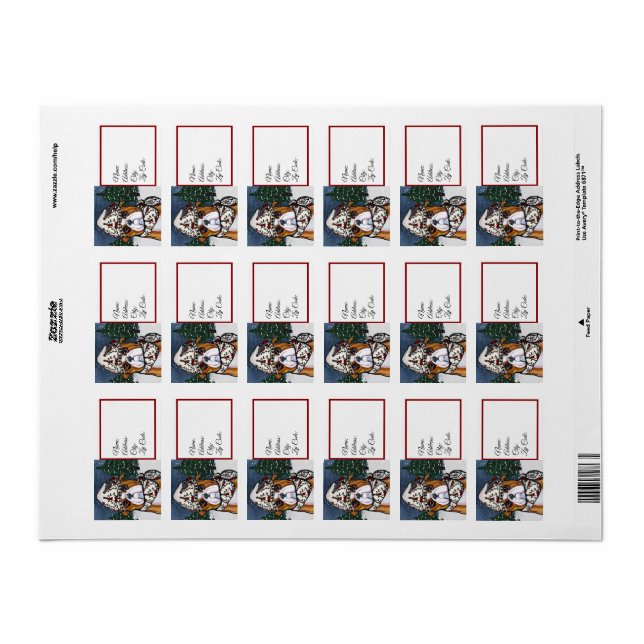 Étiquette Bulldog (Feuille entière)