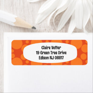 Étiquette Bulles de savon orange