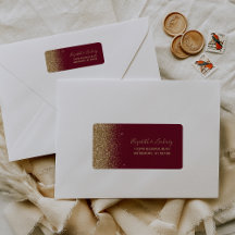 Burgundy Red Gold Parties scintillant Mariage Adre