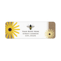 Burlap & dentelle inspirée Black Eyed Susans Bee É