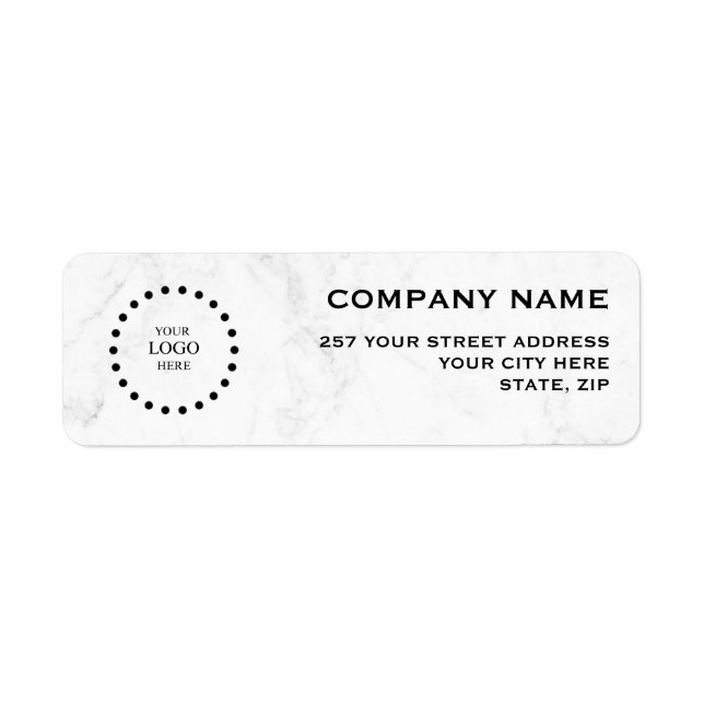 Étiquette Business Logo Custom Return Address Label (Devant)