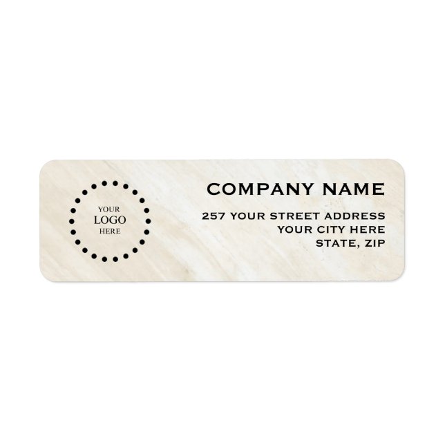 Étiquette Business Logo Custom Return Address Label (Devant)
