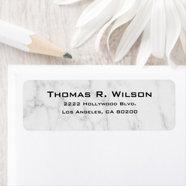 Étiquette Business Logo Custom Return Address Label (En situation)