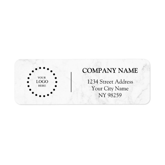 Étiquette Business Logo Custom Return Address Label (Devant)