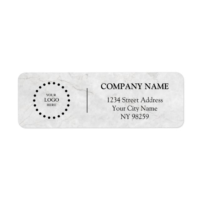 Étiquette Business Logo Custom Return Address Label (Devant)