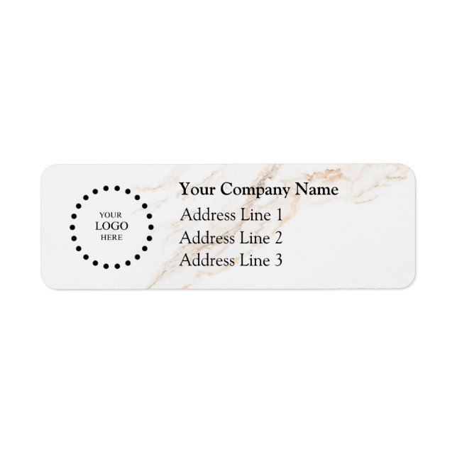 Étiquette Business Logo Custom Return Address Label (Devant)