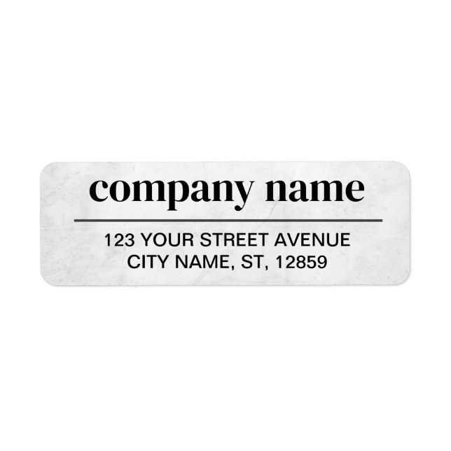 Étiquette Business Logo Custom Return Address Label (Devant)