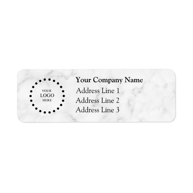 Étiquette Business Logo Custom Return Address Label (Devant)