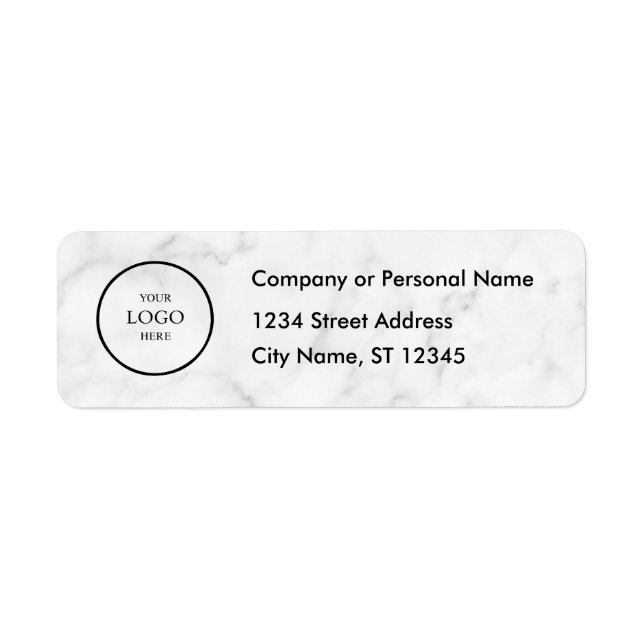 Étiquette Business Logo Custom Return Address Label (Devant)