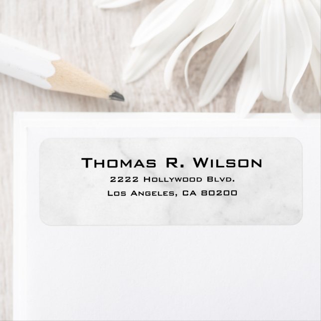 Étiquette Business Logo Custom Return Address Label (En situation)