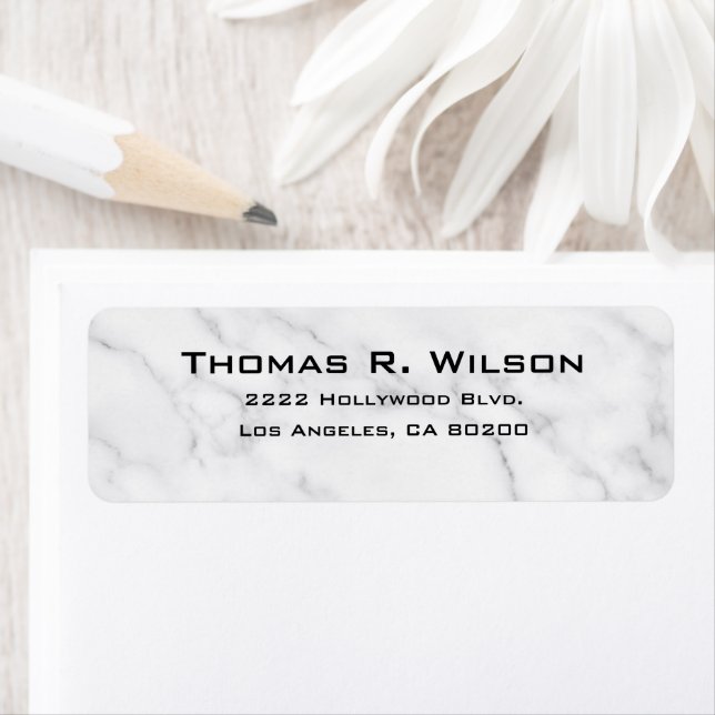 Étiquette Business Logo Custom Return Address Label (En situation)