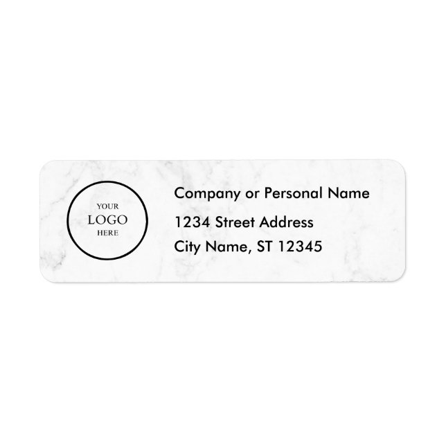 Étiquette Business Logo Custom Return Address Label (Devant)