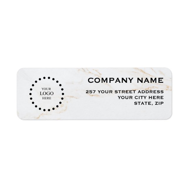 Étiquette Business Logo Custom Return Address Label (Devant)