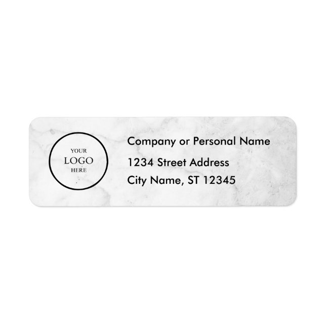 Étiquette Business Logo Custom Return Address Label (Devant)