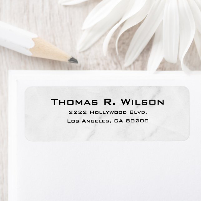 Étiquette Business Logo Custom Return Address Label (En situation)