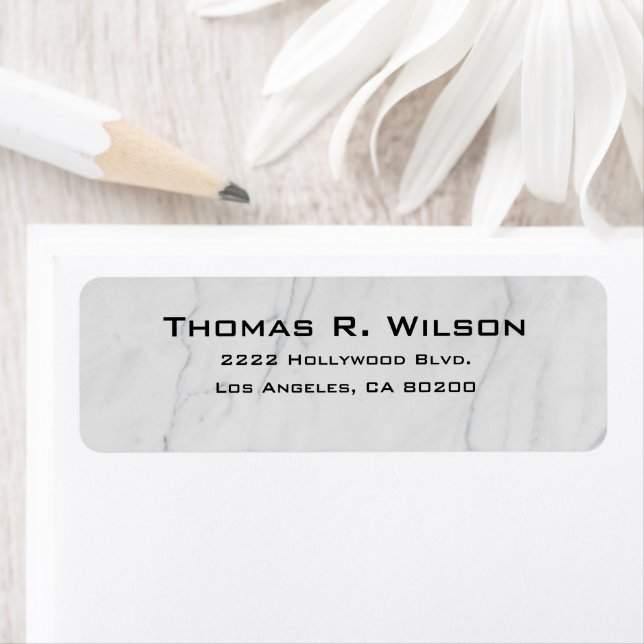 Étiquette Business Logo Custom Return Address Label (En situation)